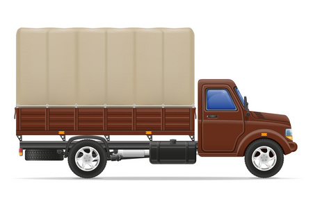 货物运输的货运卡车矢量图